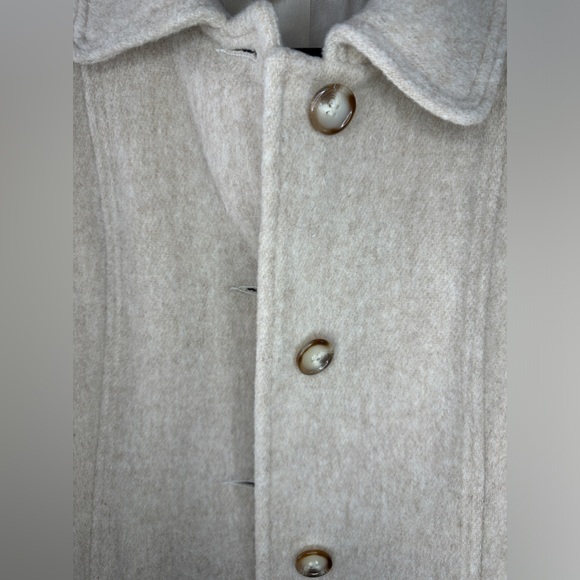 Herman Kay women’s 14 petite tan wool peacoat - Picture 3 of 7